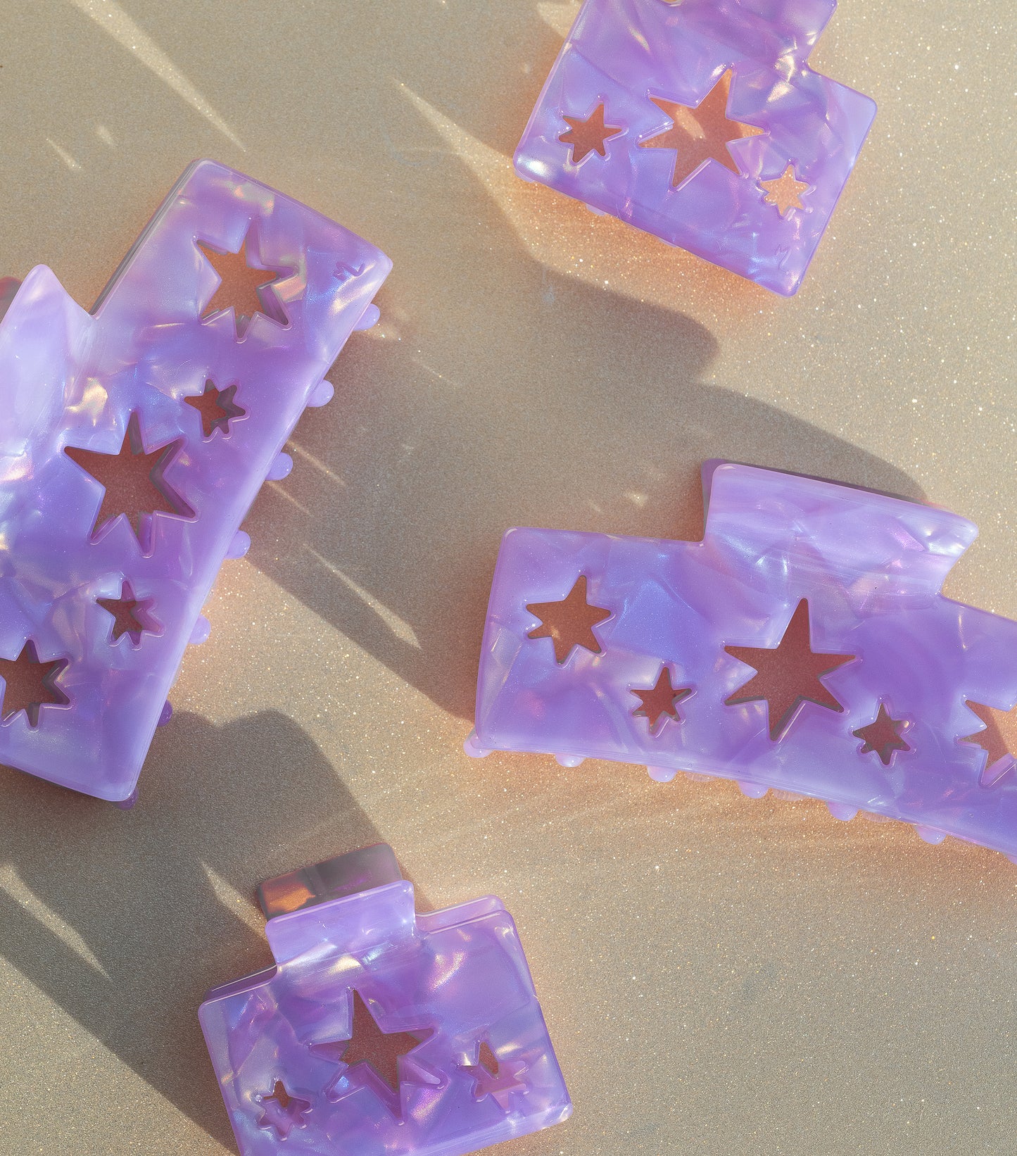 Large Constellation Hair Claw in Purple