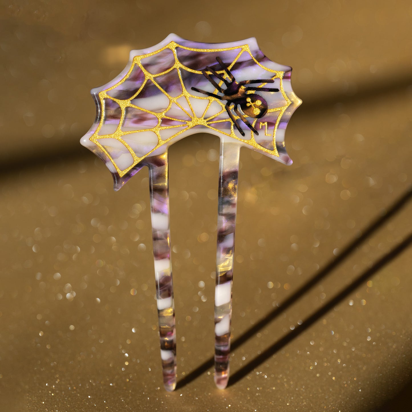 Spiderweb Hair Stick in Nebula