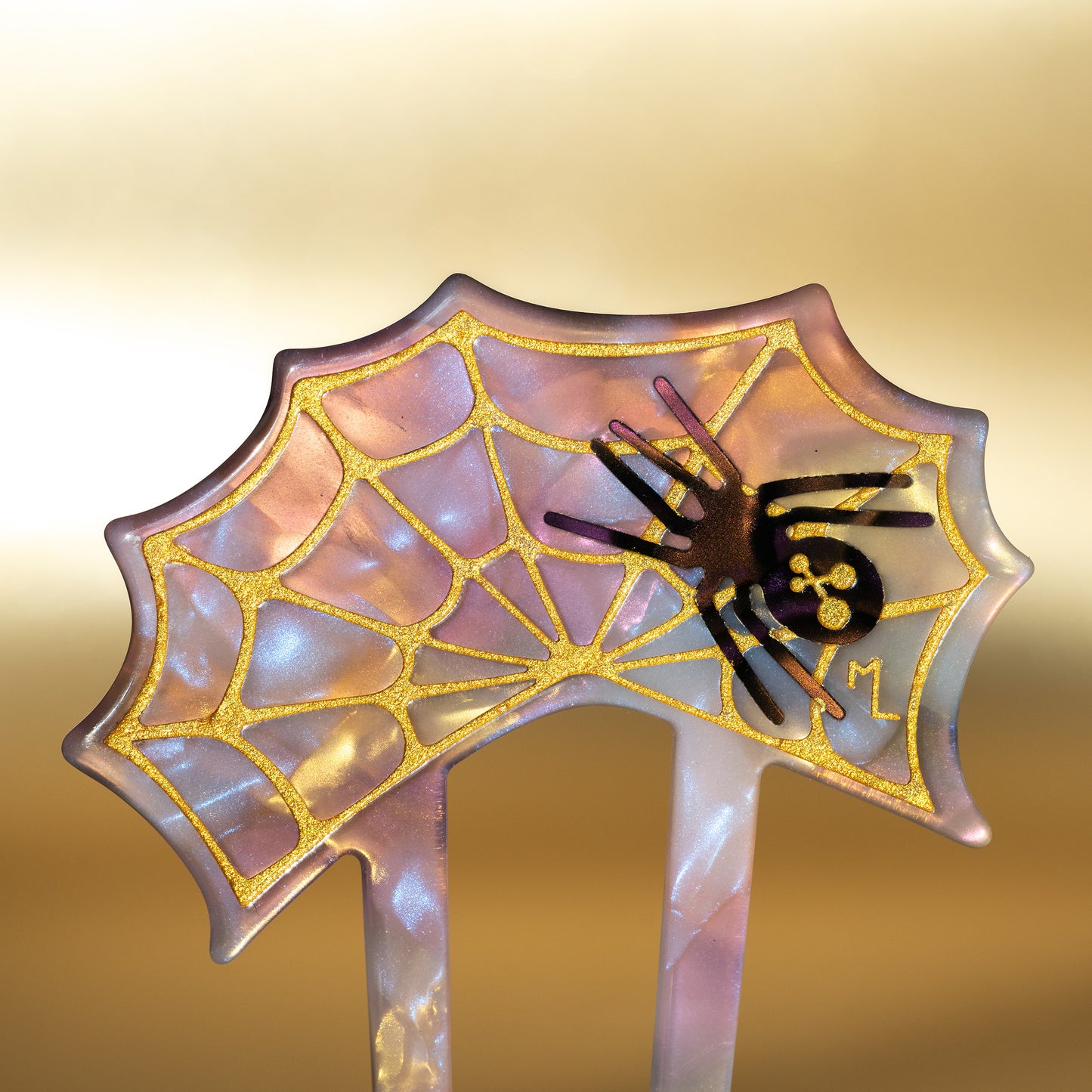 Spiderweb Hair Stick in Aurora